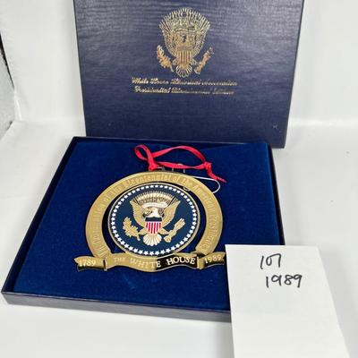 The White House Historical association Christmas Ornament 1989