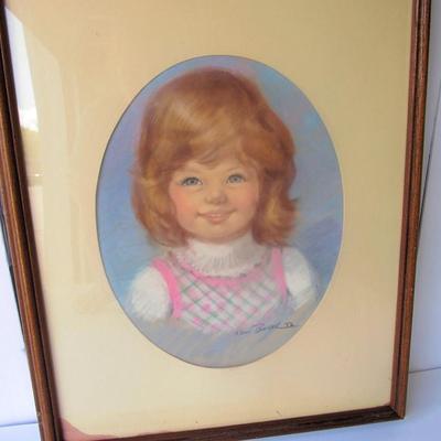 Original Chalk Portrait of Little Girl