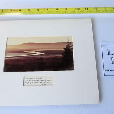Matted Photograph With Saying From John Muir