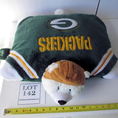 Just Adorable Large Plush Green Bay Packers Pet Pals Pillow