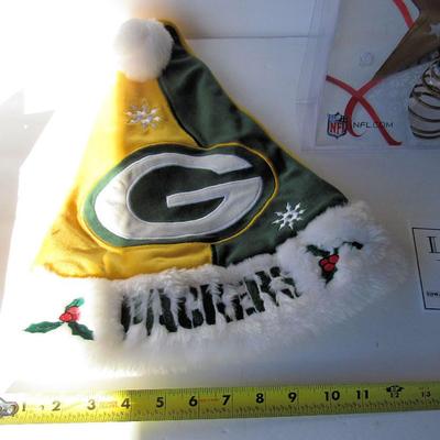 Neat Green Bay Packers Star Christmas Tree Topper and Christmas Hat