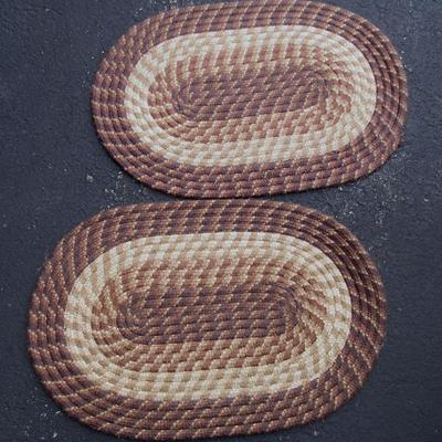 Pair Matching Oval Rugs