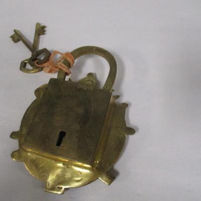 Hindu Brass Lock With Keys