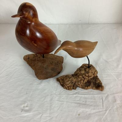 Lot. 6120 Carved Birds by Earl M. Brinton