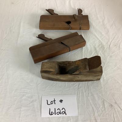 Lot. 6122. Set of 3 Vintage Wood Planers