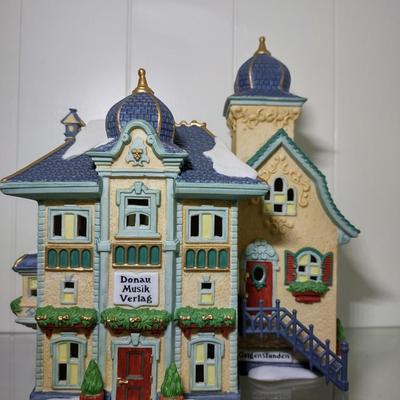 Dept. 56. Heritage Village, Alpine Village Series,"Danube Music Publisher" Lighted Building; Item# 56173