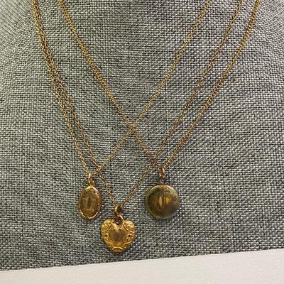 3 Locket Necklaces