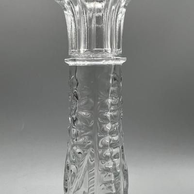 Vintage Clear Pressed Glass Bud Vase