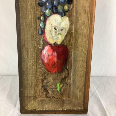 Lot. 6139. Hand Painted panel with Fruit