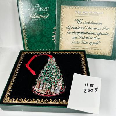 The White House Historical association Christmas Ornament 2008