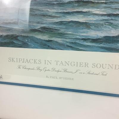 Lot. 6145. Skipjacks in Tangier Sound by Paul McGehee  Signed Artist Proof