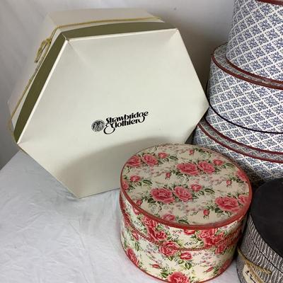Lot . 6148. Assortment of Hat Boxes and Hat