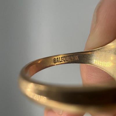 Vintage Balfour 10k Gold Commemorative Ring