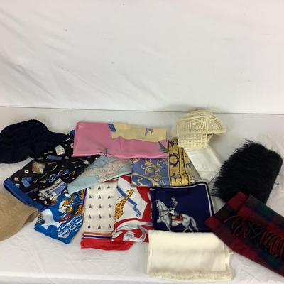 Lot. 6151. Assortment of Scarves and Hats