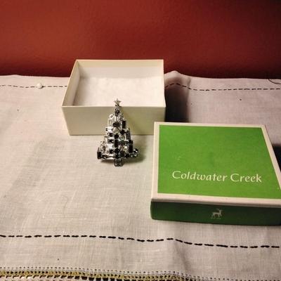 Coldwater Creek Christmas Tree Brooch