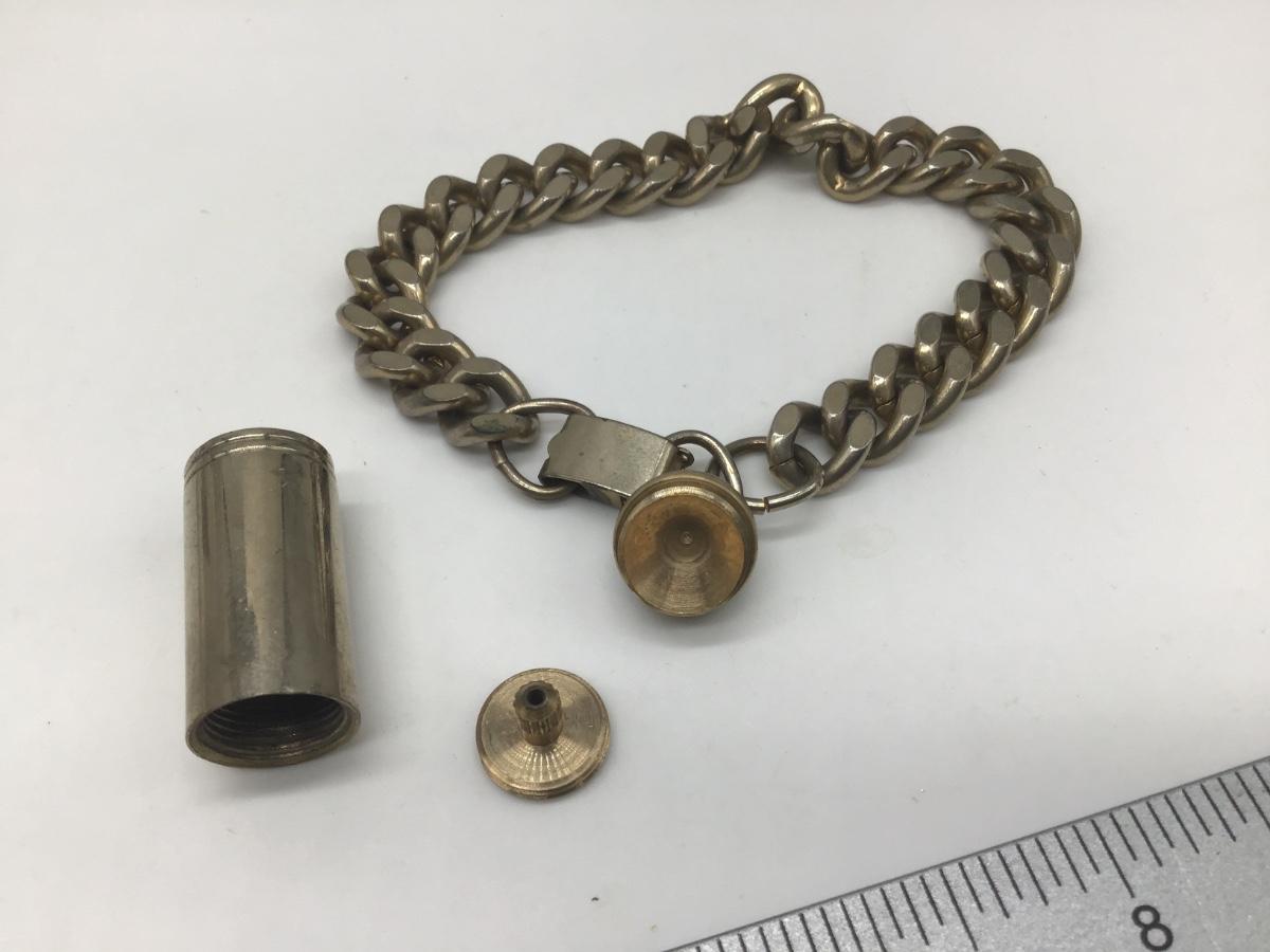 Vintage Braided Bracelet with threaded compartment Charm Snuff