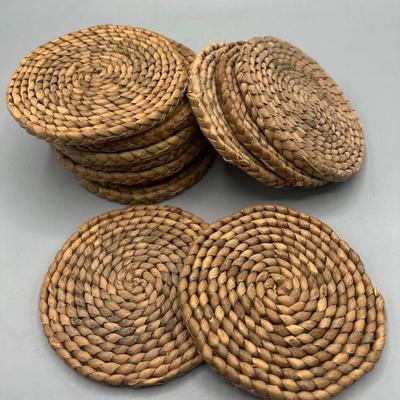 Lot of Weaved Drinking Cup Coasters