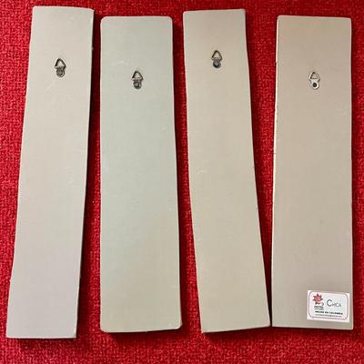 LOT U  SET OF 4 ELONGATED NUDES PAINTED ON TILES CHICAS COLOMBIA