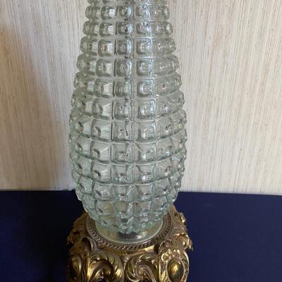 Ornate Tall Crystal Vintage Lamp