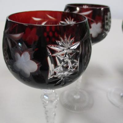 Bohemian Crystal Wine Glasses