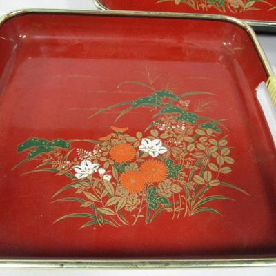 Vintage 3 piece Too Japan Lacquerware Nesting Trays