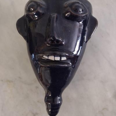 Pottery Face Wall Sconce by Walter Flemming
