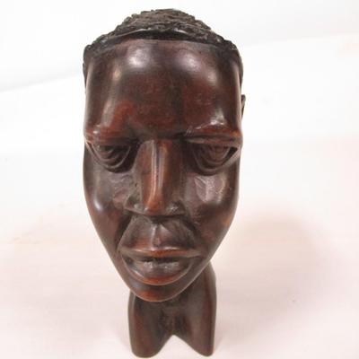 African Carved Female Bust
