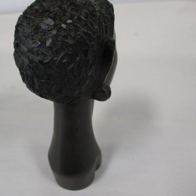 African Carved Female Bust