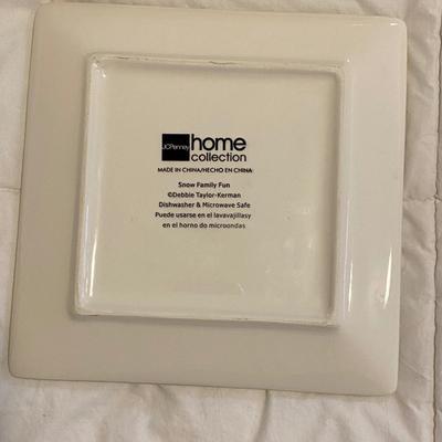 Winter Christmas salad plates