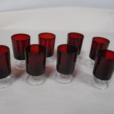 Red Juice Glasses