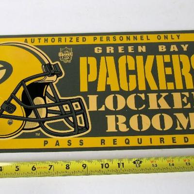 Green Bay Packers Locker Room Plastic Sign