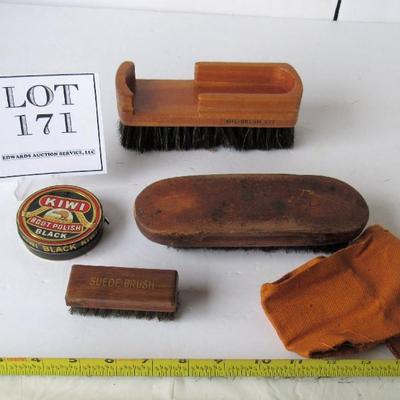 Vintage Shoe Shine Brushes and More