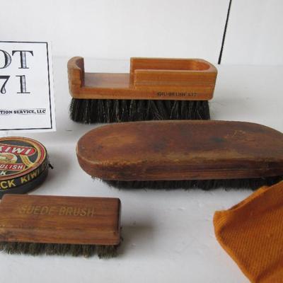 Vintage Shoe Shine Brushes and More
