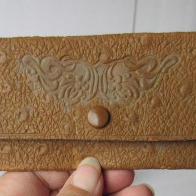 Old Lydia Pinkham Coin Purse, Valet Auto Strap Razor Shaving Strap, Antique Mini Webster Pocket Dictionary