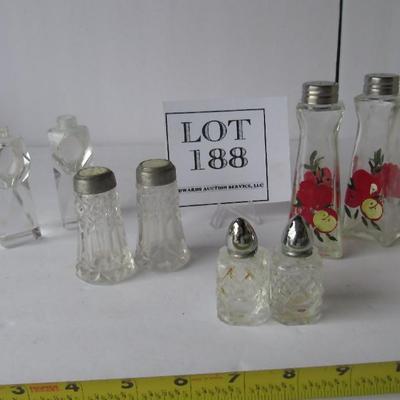 Vintage Glass Salt Pepper Sets