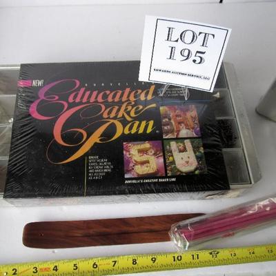 Interesting Unused Educated Cake Pan, Read Description, and Incense Set