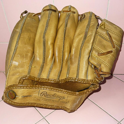Lot QQQ Vintage Rawlings Baseball Glove G300 Johnny Podres Pro Design Deep Well