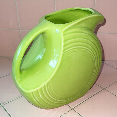 Lot YYY New Fiesta Ware Disc Pitcher Chartreuse Green Mint w/Tags Discontinued Color
