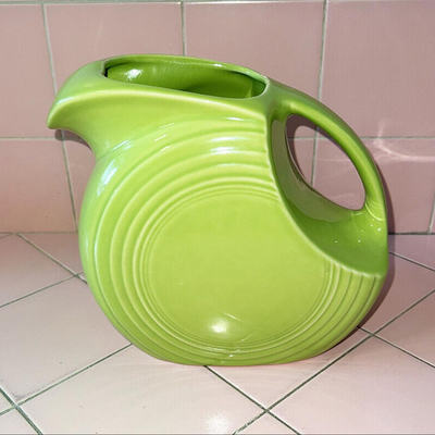 Lot YYY New Fiesta Ware Disc Pitcher Chartreuse Green Mint w/Tags Discontinued Color