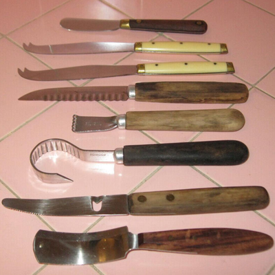 Lot AAD 8pc French Kitchen & Bar Utensil Rowoco Cheese Knife Butter Curler Zester France