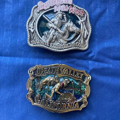 LOT 21 TWO COLLECTABLE BELT BUCKLES