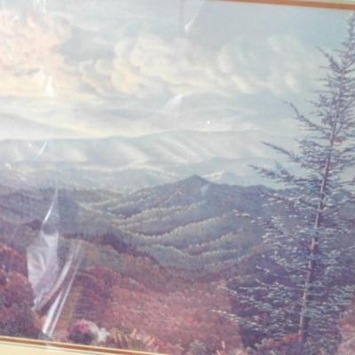 Framed Art Print Mountain Scene