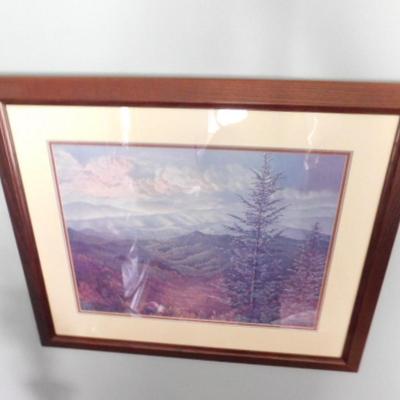 Framed Art Print Mountain Scene