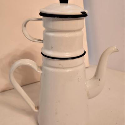 Lot #4  Vintage French Coffee Pot - complete