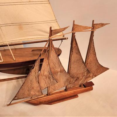 Lot #1  Lot of 3 Models - Wooden Sailing Ships