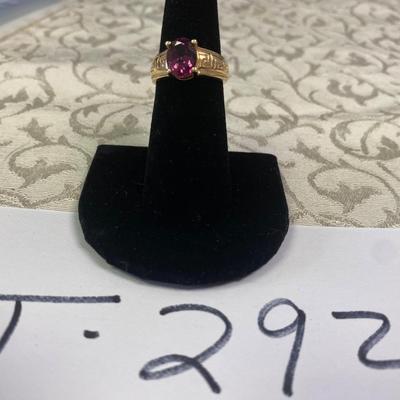 14 KT Plum Ring