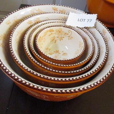 5 Orange Temp-tation's Ovenware Bowls