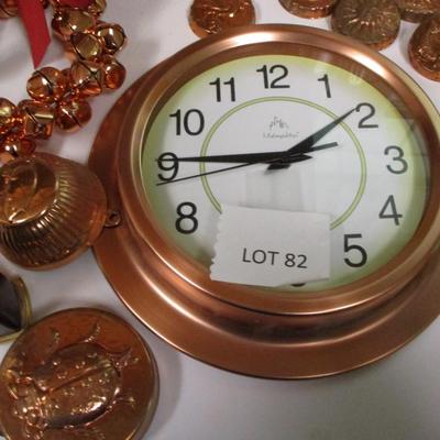 Copper Clock/Decor. Vases. Clocks