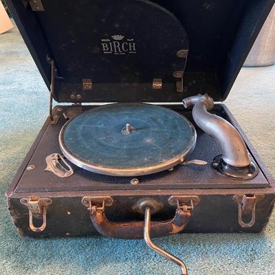 Vintage hand cranked Phonographs: Birch, Brunswick & Watchtower (GR-NM)