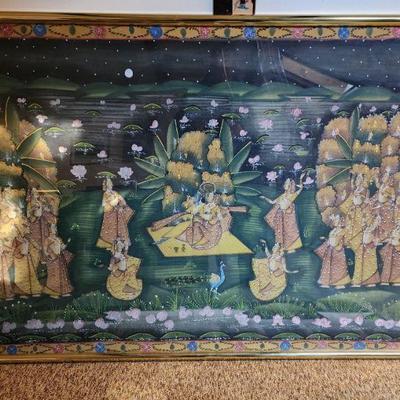 Large Indian Painting on silk